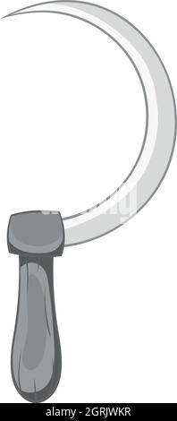 Icona della falce, nero stile monocromatico Illustrazione Vettoriale