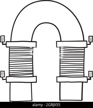 Icona magnete elettrico Illustrazione Vettoriale