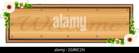 Un cartello di benvenuto Illustrazione Vettoriale