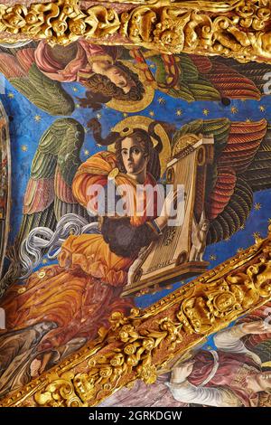 Angeli musicista. Cattedrale. Valencia. Comunitat Valenciana. Spagna. Foto Stock