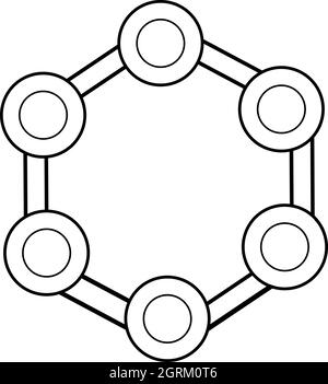 Icona di statistiche, stile contorno Illustrazione Vettoriale