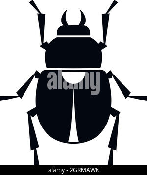 Icona di scarabeo, stile semplice Illustrazione Vettoriale
