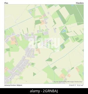 Plas, Provincia di Anversa, Belgio, Fiandre, N 51 17' 5'', e 5 5' 43''', mappa, mappa senza tempo pubblicata nel 2021. Viaggiatori, esploratori e avventurieri come Florence Nightingale, David Livingstone, Ernest Shackleton, Lewis and Clark e Sherlock Holmes si sono affidati alle mappe per pianificare i viaggi verso gli angoli più remoti del mondo, Timeless Maps sta mappando la maggior parte delle località del mondo, mostrando il successo di grandi sogni Foto Stock