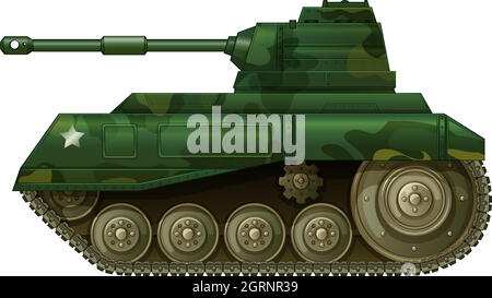 Un carro armato militare Illustrazione Vettoriale