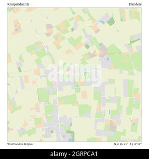 Kruipendaarde, Fiandre Occidentali, Belgio, Fiandre, N 50 56' 42'', e 3 12' 28''', mappa, Mappa senza tempo pubblicata nel 2021. Viaggiatori, esploratori e avventurieri come Florence Nightingale, David Livingstone, Ernest Shackleton, Lewis and Clark e Sherlock Holmes si sono affidati alle mappe per pianificare i viaggi verso gli angoli più remoti del mondo, Timeless Maps sta mappando la maggior parte delle località del mondo, mostrando il successo di grandi sogni Foto Stock