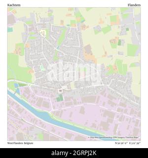Kachtem, Fiandre Occidentali, Belgio, Fiandre, N 50 56' 0'', e 3 11' 39''', mappa, mappa senza tempo pubblicata nel 2021. Viaggiatori, esploratori e avventurieri come Florence Nightingale, David Livingstone, Ernest Shackleton, Lewis and Clark e Sherlock Holmes si sono affidati alle mappe per pianificare i viaggi verso gli angoli più remoti del mondo, Timeless Maps sta mappando la maggior parte delle località del mondo, mostrando il successo di grandi sogni Foto Stock