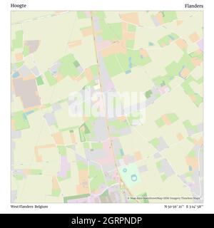 Hoogte, Fiandre Occidentali, Belgio, Fiandre, N 50 56' 21'', e 3 14' 58''', mappa, mappa senza tempo pubblicata nel 2021. Viaggiatori, esploratori e avventurieri come Florence Nightingale, David Livingstone, Ernest Shackleton, Lewis and Clark e Sherlock Holmes si sono affidati alle mappe per pianificare i viaggi verso gli angoli più remoti del mondo, Timeless Maps sta mappando la maggior parte delle località del mondo, mostrando il successo di grandi sogni Foto Stock