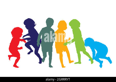 Giochi di silhouette per bambini 1 Illustrazione Vettoriale