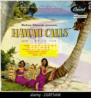Hawaii Calls - Vintage Musical Vinyl Album Foto Stock