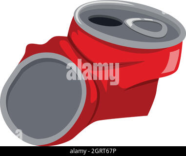 Il rosso può essere schiacciato Illustrazione Vettoriale