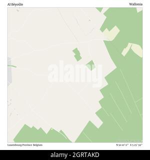 Al Bèyoûle, Provincia di Lussemburgo, Belgio, Vallonia, N 50 10' 0'', e 5 25' 59''', mappa, Mappa senza tempo pubblicata nel 2021. Viaggiatori, esploratori e avventurieri come Florence Nightingale, David Livingstone, Ernest Shackleton, Lewis and Clark e Sherlock Holmes si sono affidati alle mappe per pianificare i viaggi verso gli angoli più remoti del mondo, Timeless Maps sta mappando la maggior parte delle località del mondo, mostrando il successo di grandi sogni Foto Stock