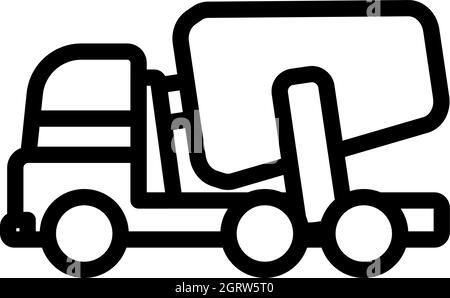 Icona del camion betoniera Illustrazione Vettoriale