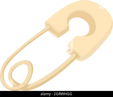 Vestiti Pin icona, stile cartoon Illustrazione Vettoriale