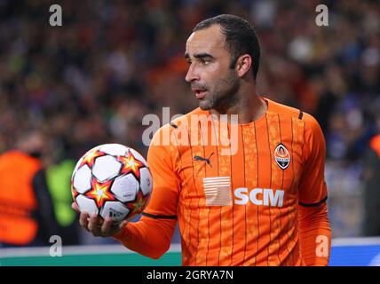 KIEV, UCRAINA - 28 SETTEMBRE 2021: Gioco UEFA Champions League Shakhtar Donetsk / Internazionale. Ismaily di Shakhtar. Stadio NSC Olimpiyskyi a Kiev Foto Stock