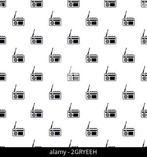Modello di radio, stile semplice Illustrazione Vettoriale