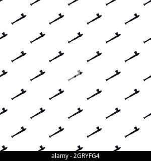 Tubo per fumatori pattern di erbaccia, stile semplice Illustrazione Vettoriale
