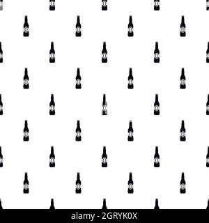 Bottiglia di birra pattern, stile semplice Illustrazione Vettoriale