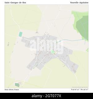 Saint-Georges-de-Rex, Deux-Sèvres, Francia, Nouvelle-Aquitaine, N 46 16' 41'', W 0 39' 11''', mappa, mappa senza tempo pubblicata nel 2021. Viaggiatori, esploratori e avventurieri come Florence Nightingale, David Livingstone, Ernest Shackleton, Lewis and Clark e Sherlock Holmes si sono affidati alle mappe per pianificare i viaggi verso gli angoli più remoti del mondo, Timeless Maps sta mappando la maggior parte delle località del mondo, mostrando il successo di grandi sogni Foto Stock