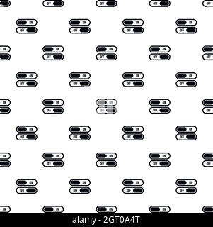 Accensione e spegnimento del modello dei pulsanti, stile semplice Illustrazione Vettoriale