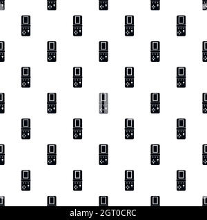 Tetris gioco portatile pattern, stile semplice Illustrazione Vettoriale