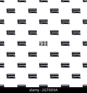 London double decker bus, modello di stile semplice Illustrazione Vettoriale