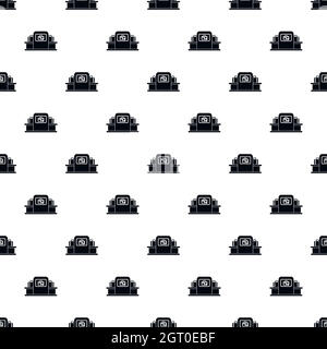 Airport Baggage security scanner pattern Illustrazione Vettoriale