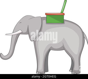 Icona di elefante, stile cartoon Illustrazione Vettoriale