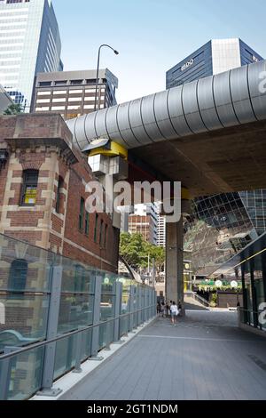 Sydney, NSW - Australia- 12-7-2019: Vista del distributore occidentale da Napoleon Plaza, a Barangaroo. Foto Stock