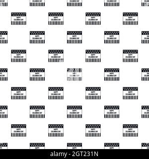 Felice il Columbus day banner pattern, stile semplice Illustrazione Vettoriale