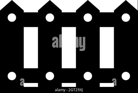 Icona di recinzione, stile semplice Illustrazione Vettoriale