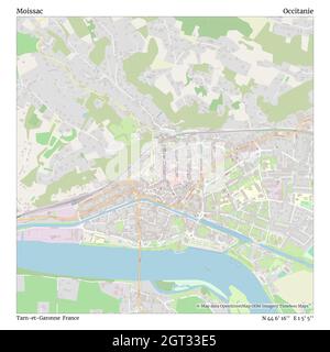 Moissac, Tarn-et-Garonne, Francia, Occitanie, N 44 6' 16''', e 1 5' 5''', mappa, Mappa senza tempo pubblicata nel 2021. Viaggiatori, esploratori e avventurieri come Florence Nightingale, David Livingstone, Ernest Shackleton, Lewis and Clark e Sherlock Holmes si sono affidati alle mappe per pianificare i viaggi verso gli angoli più remoti del mondo, Timeless Maps sta mappando la maggior parte delle località del mondo, mostrando il successo di grandi sogni Foto Stock