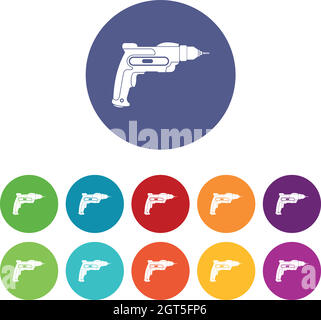 Icone del set di punte manuali Illustrazione Vettoriale