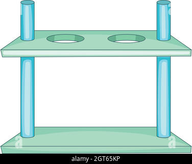Il supporto di un laboratorio, icona di stile cartoon Illustrazione Vettoriale