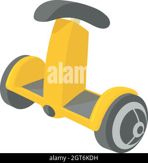 Ecologia segway icona, stile cartoon Illustrazione Vettoriale