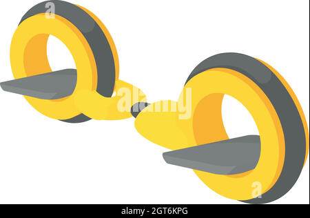 Piccola icona segway, stile cartoon Illustrazione Vettoriale