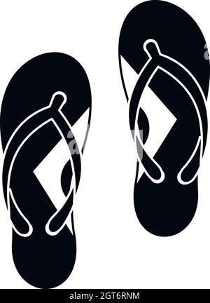 Il flip flop sandali, icona di stile semplice Illustrazione Vettoriale