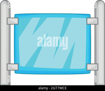 Recinzione moderna icona, stile cartoon Illustrazione Vettoriale