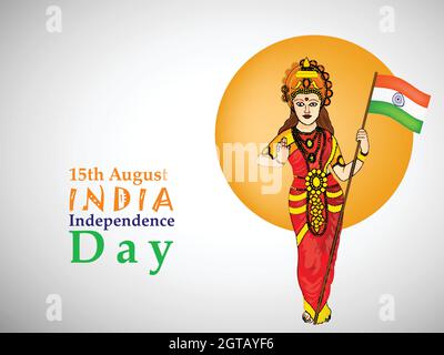 India Independence Day background Illustrazione Vettoriale