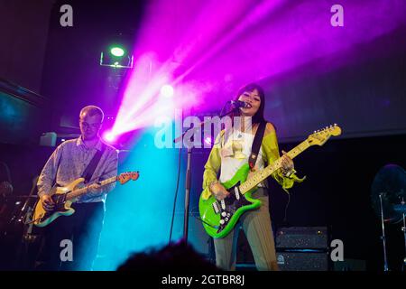 1 ottobre 2021: Beatrice Kristi Laus aka Beabadoobee suona al nuovo festival musicale britannico Sound City , Liverpool 2021 (Credit Image: © Andy von PIP/ZUMA Press Wire) Foto Stock