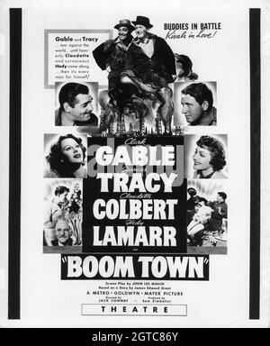 CLARK GABLE SPENCER TRACY CLAUDETTE COLBERT e HEDY LAMARR nella CITTÀ DI BOOM 1940 regista JACK CONWAY sceneggiatura John Lee Mahin basato su una storia di James Edward Grant vesti Gilbert Adrian musica Franz Waxman Metro Goldwyn Mayer Foto Stock