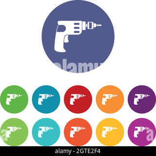 Icone del set di punte manuali Illustrazione Vettoriale