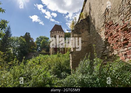 19 settembre 2021, Sighisoara, Romania: Immagini con l'unica cittadella medievale abitata in Europa, Sighisoara, un sito patrimonio mondiale dell'UNESCO Foto Stock