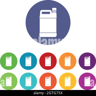 JerryCAN imposta le icone Illustrazione Vettoriale