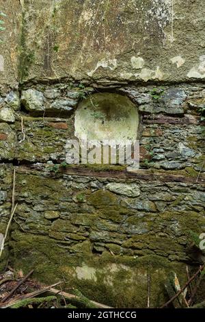 Baron Hill rovinato palazzo a Beaumaris, Anglesey, Galles del Nord Regno Unito Foto Stock