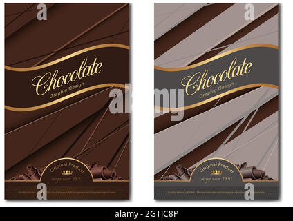 Design del pacchetto cioccolato Illustrazione Vettoriale