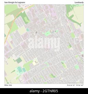 San Giorgio su Legnano, Milano, Italia, Lombardia, N 45 34' 25'', e 8 54' 49'', mappa, Mappa senza tempo pubblicata nel 2021. Viaggiatori, esploratori e avventurieri come Florence Nightingale, David Livingstone, Ernest Shackleton, Lewis and Clark e Sherlock Holmes si sono affidati alle mappe per pianificare i viaggi verso gli angoli più remoti del mondo, Timeless Maps sta mappando la maggior parte delle località del mondo, mostrando il successo di grandi sogni Foto Stock