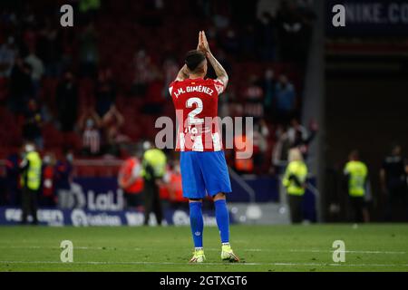 Jose Maria Gimenez di Atletico de Madrid durante la partita la Liga tra Atletico de Madrid e FC Barcelona allo Stadio Wanda Metropolitano di Madrid, Spagna. Foto Stock