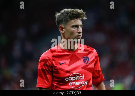 Marcos Llorente di Atletico de Madrid durante la partita la Liga tra Atletico de Madrid e FC Barcelona allo Stadio Wanda Metropolitano di Madrid, Spagna. Foto Stock