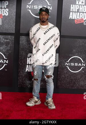 Atlanta, Stati Uniti. 01 ottobre 2021. Rapper Benny The Butcher- sul Red Carpet 2021 BET Hip Hop Awards, Atlanta, GA. 10-1-21 (Photo by: Mike Ware/SIPA USA) Credit: Sipa USA/Alamy Live News Foto Stock