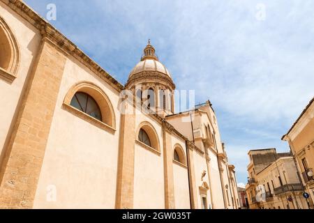 Dettagli della Chiesa Madre di Santa Maria delle Stelle (Chiesa Madre di Santa Maria delle Stelle) a Comiso, Provincia di Ragusa, Sicilia, Italia. Foto Stock